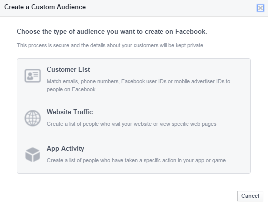 Διαφήμιση facebook  - δημιουργήστε custom audience