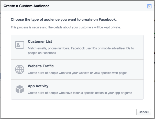 facebook ads create custom audiance