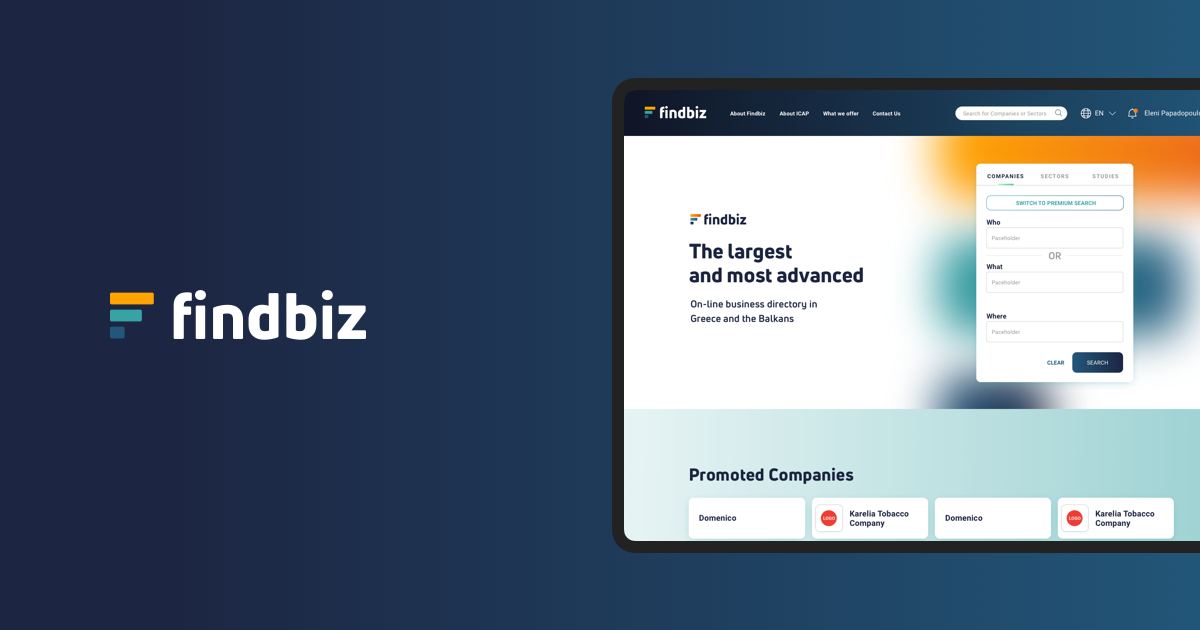 Findbiz.gr: Wedia redesigned ICAP's Business Intelligence Platform